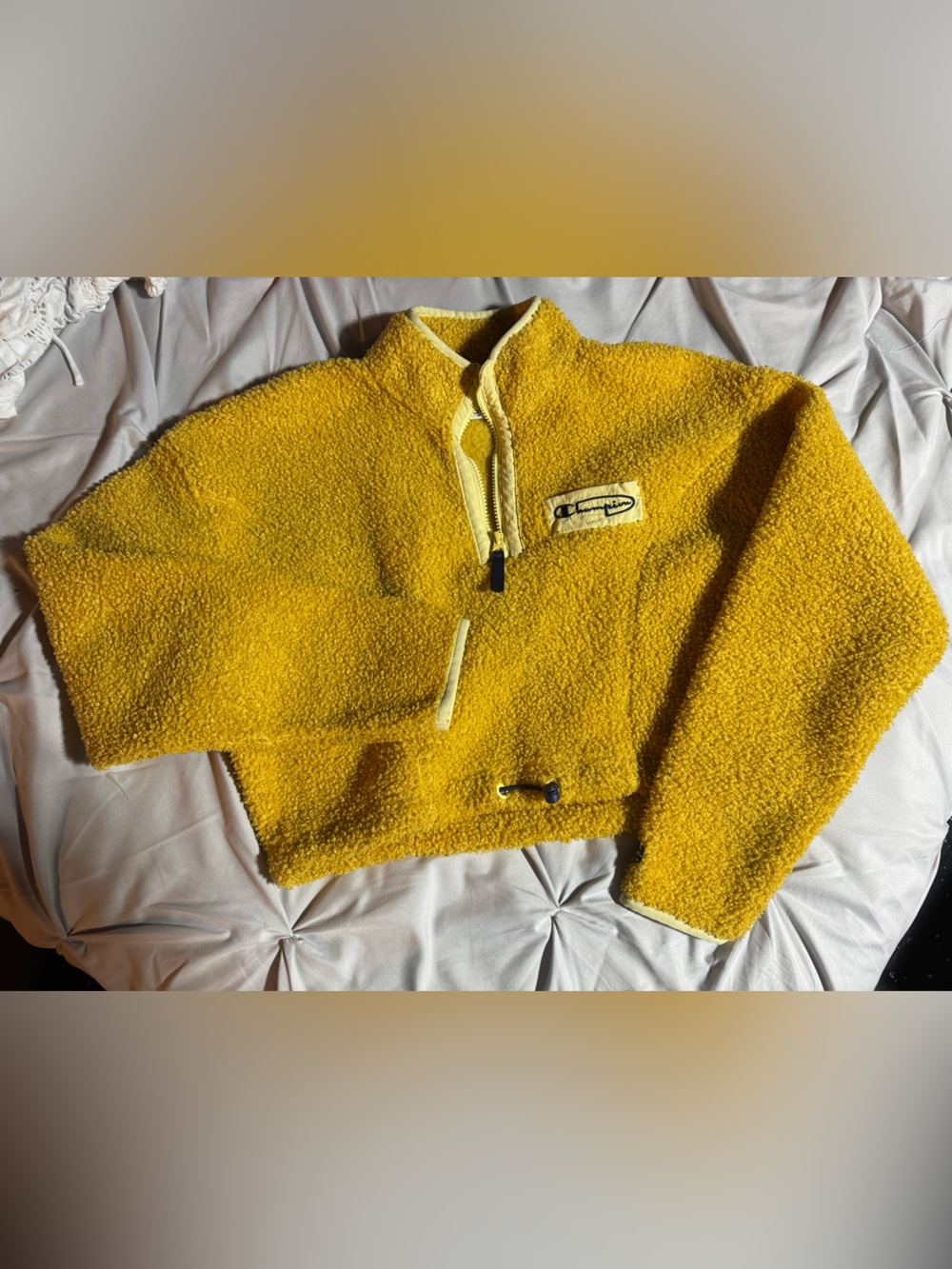 Champion Yellow Sherpa Quarter-Zip Pullover